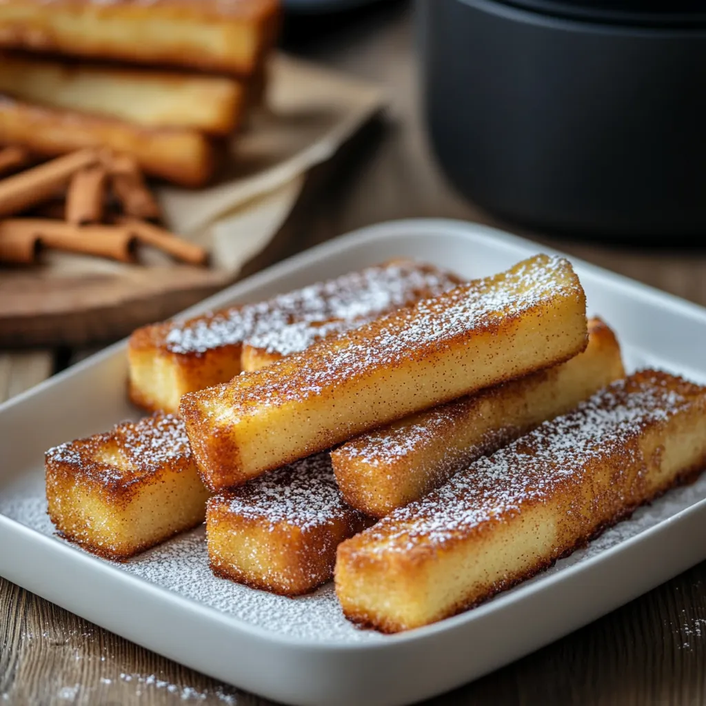 Air Fryer Cinnamon Sugar French Toast Sticks