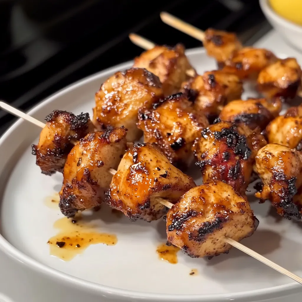 Air Fryer Lemon Pepper Chicken Skewers