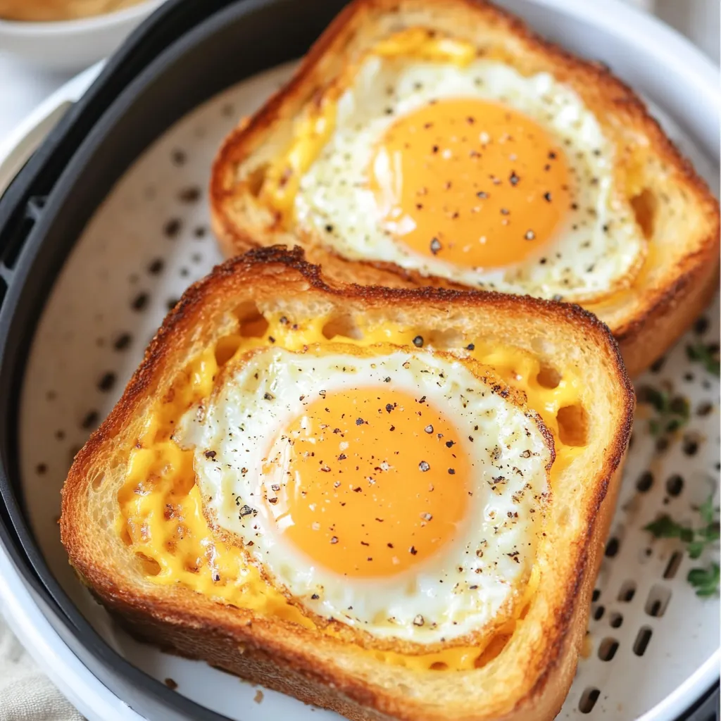 Air Fryer Toast with Egg