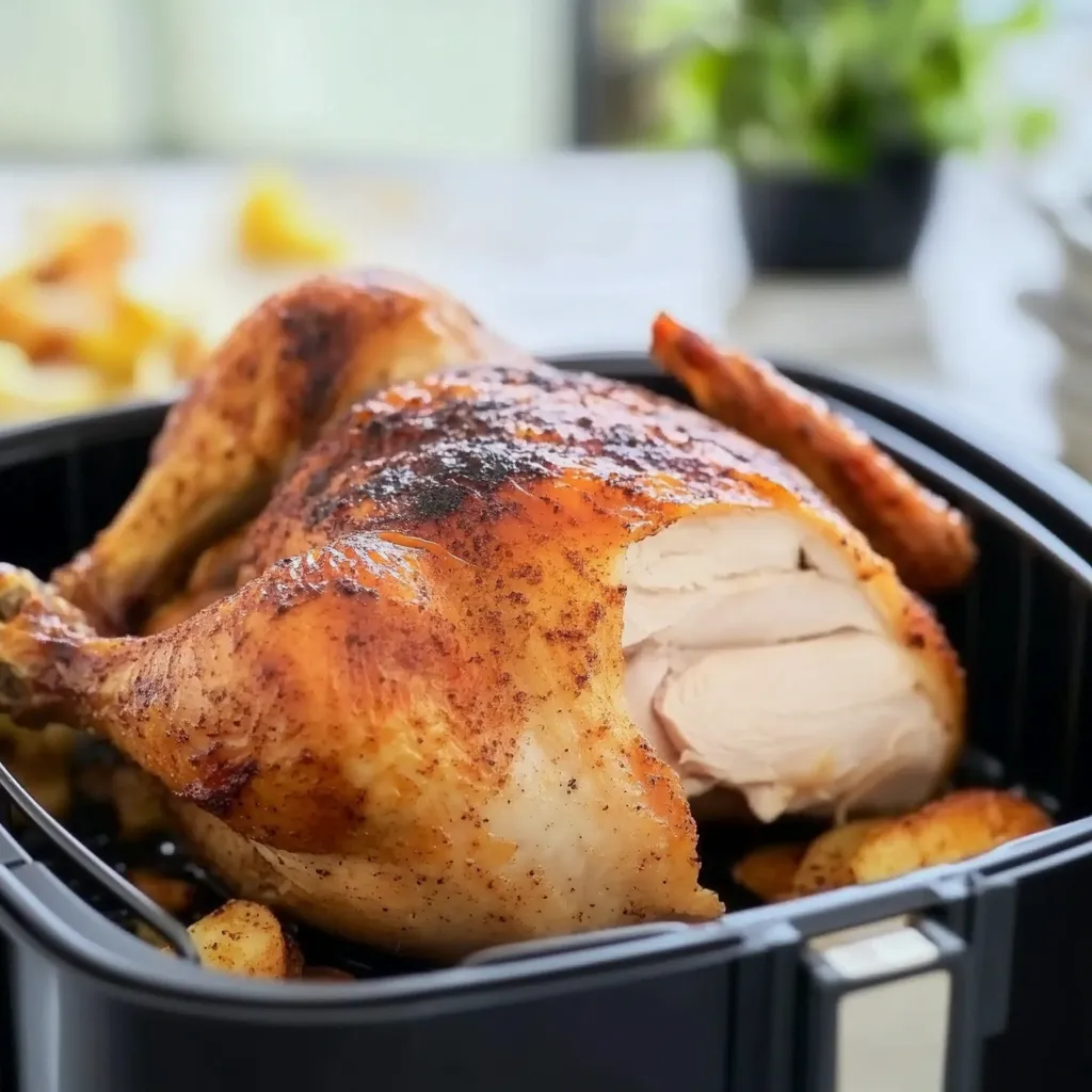 Air Fryer Whole BBQ Chicken