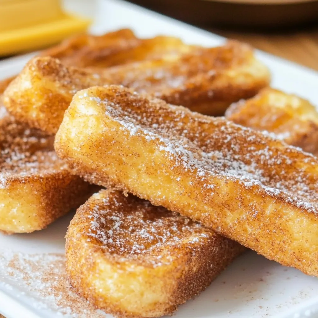 Easy Air Fryer Cinnamon Sugar French Toast Sticks