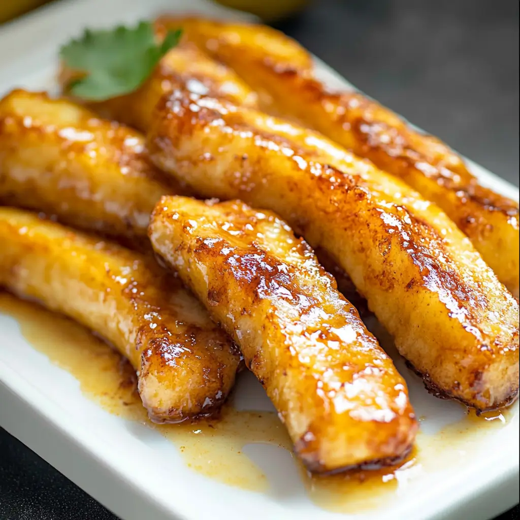 Easy caramelized air fryer bananas