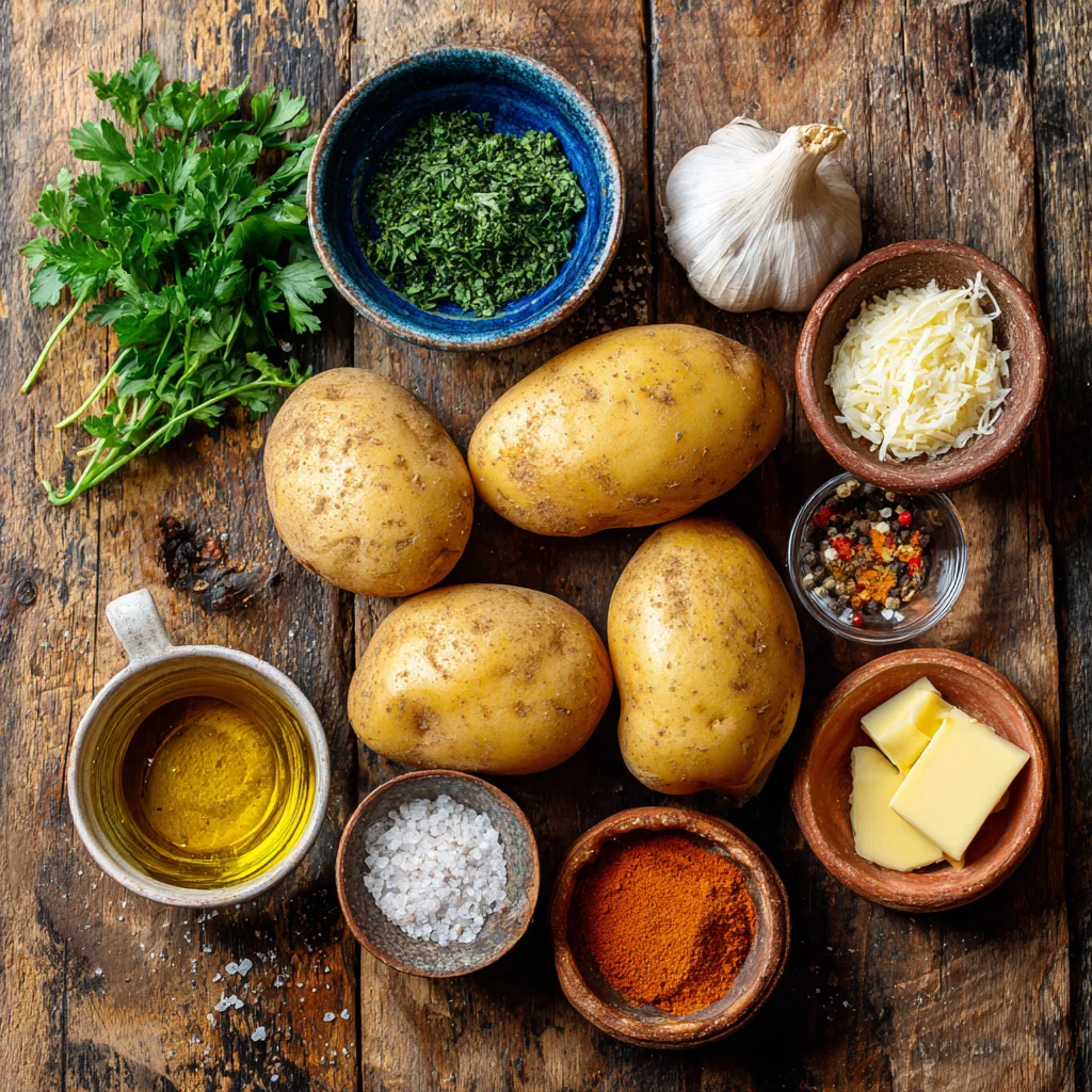 Ingredients for Air Fryer Hashbrowns From Scratch
