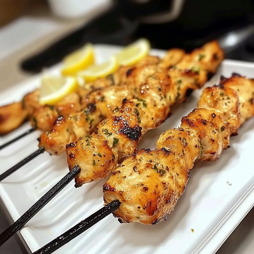 Lemon Pepper Chicken Skewers