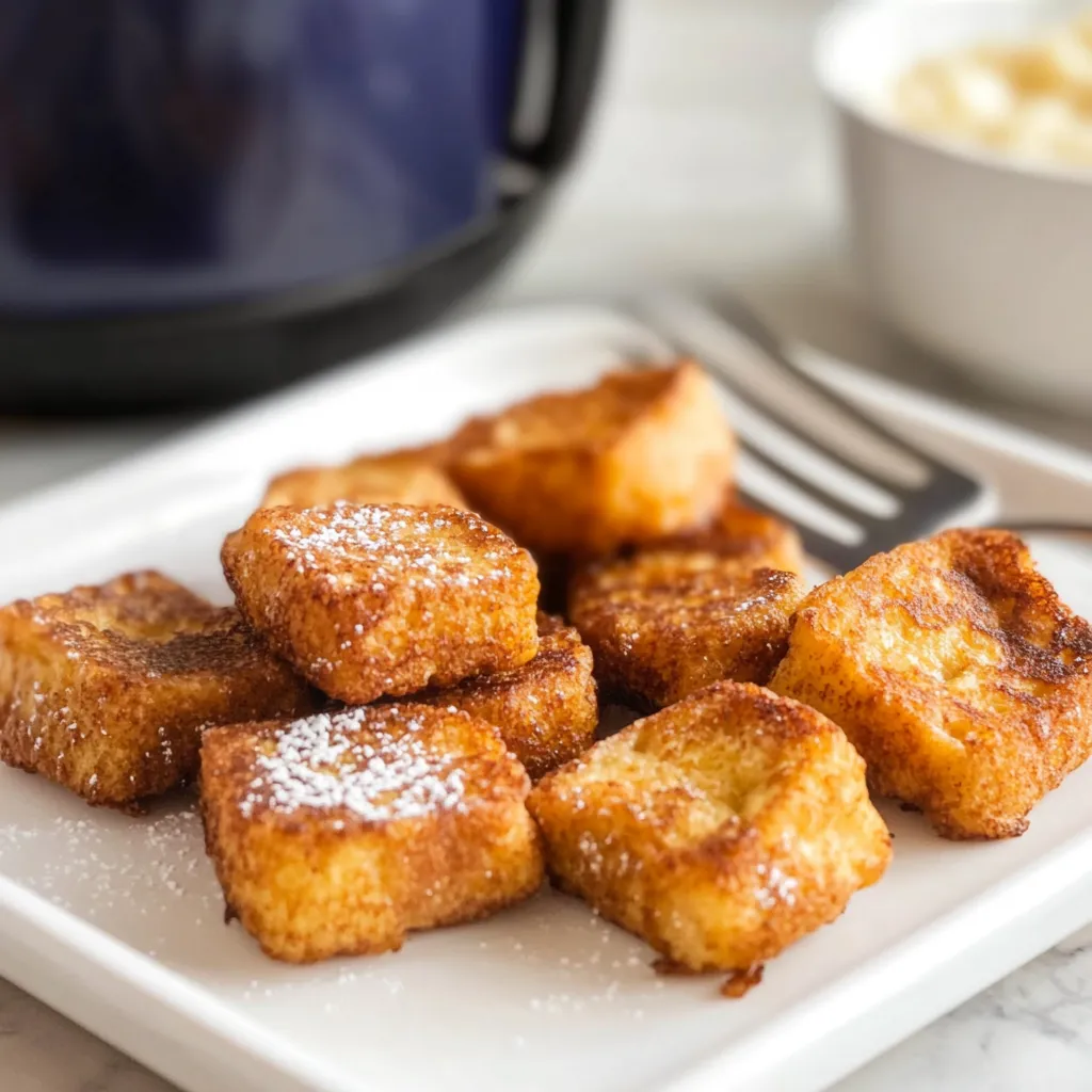 air fryer blueberry french toast bites