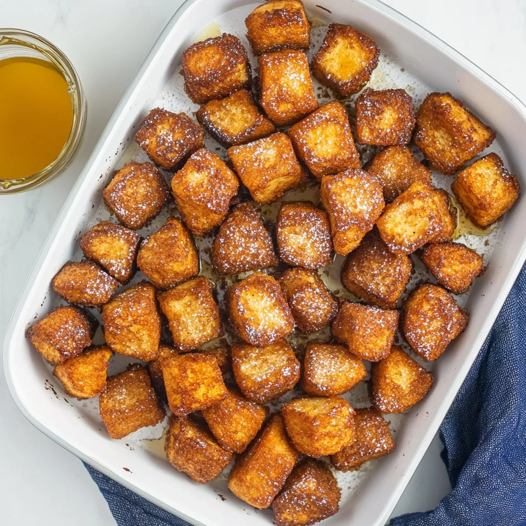 frozen french toast bites in air fryer - frozen breakfast air fryer - air fryer breakfast bites - quick breakfast idea - easy frozen toast