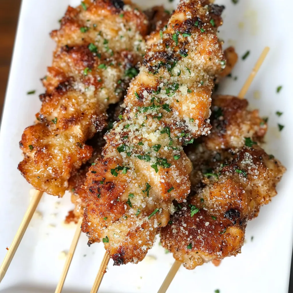 garlic parmesan chicken skewers by 12 tomatoes