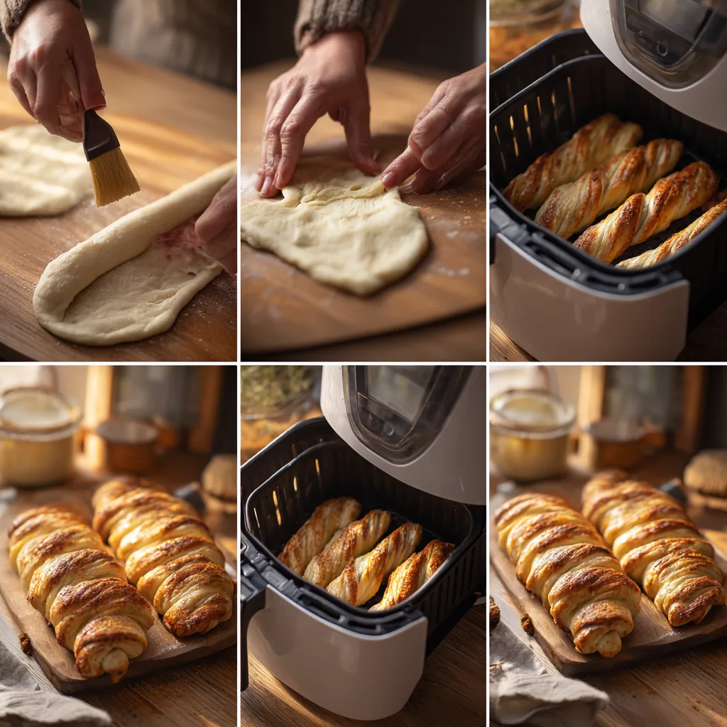 Step-by-Step Air Fryer Cinnamon Twists