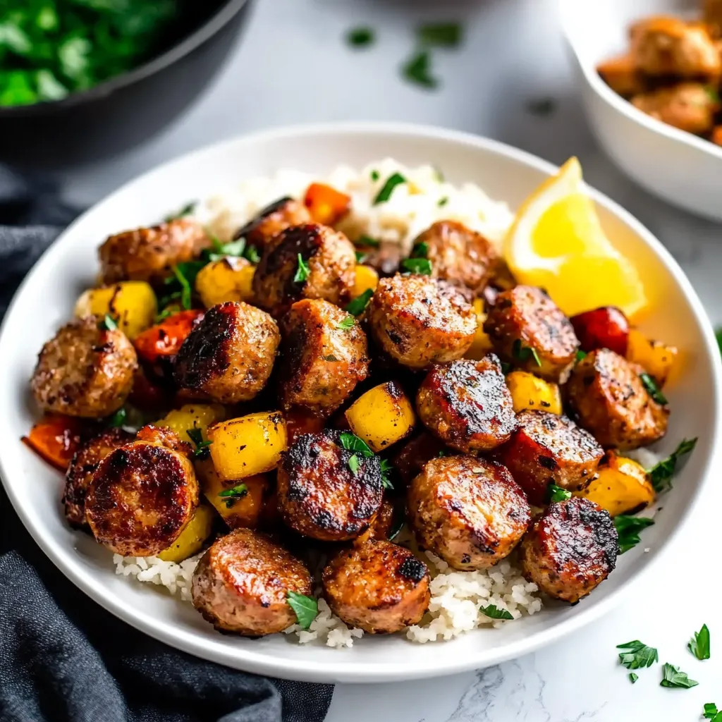 Air Fryer Chicken Sausage and Veggies
