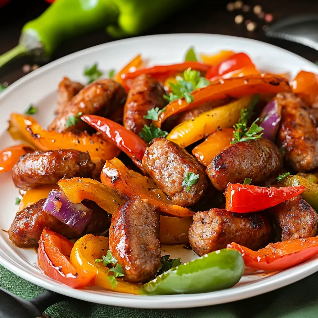 Air Fryer Sausage and Peppers