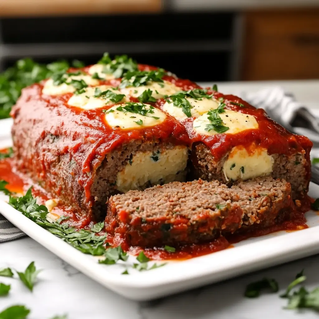 Best Mozzarella Stuffed Italian Meatloaf