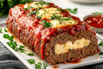 Delicious Mozzarella Stuffed Italian Meatloaf