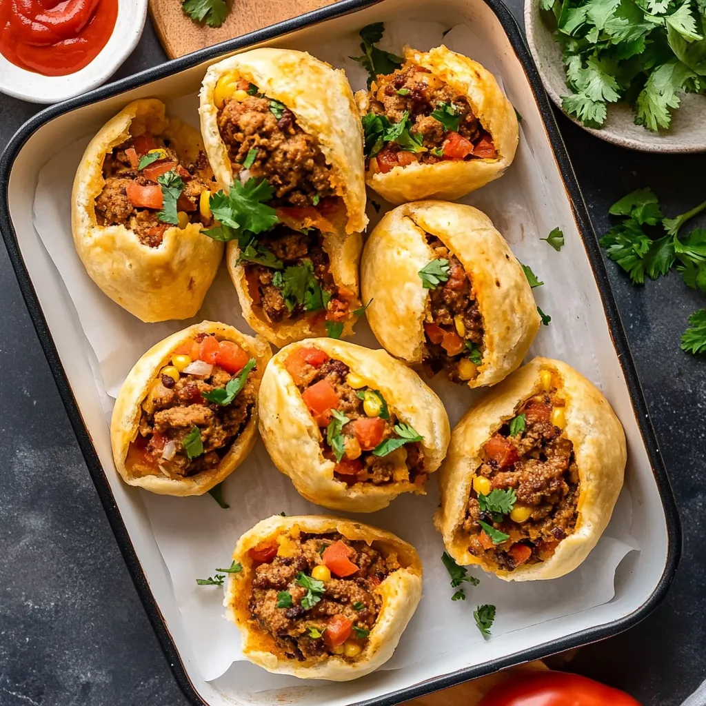 Air Fryer Taco Bombs