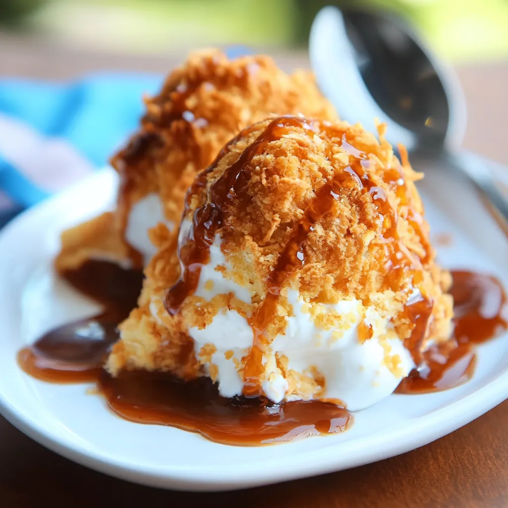 Air Fryer Fried Ice Cream Recipe
