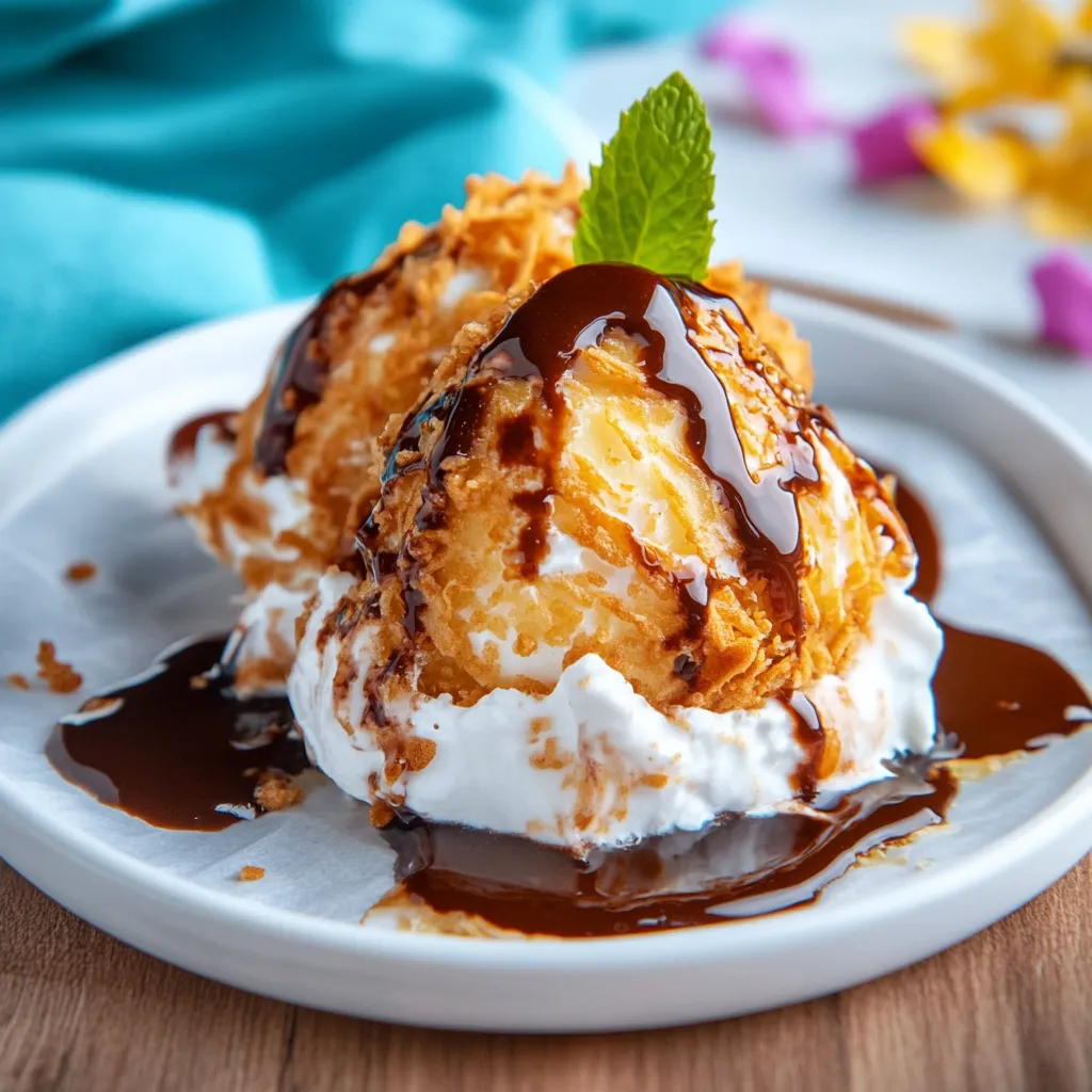 Air Fryer Fried Ice Cream Recipe