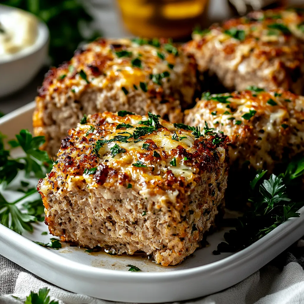 Garlic Parmesan Chicken Meatloaf