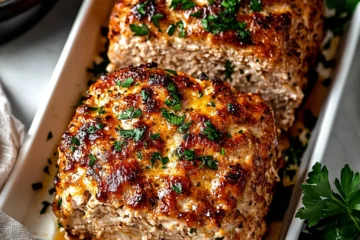 Garlic Parmesan Chicken Meatloaf