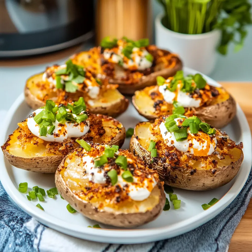 Air Fryer Twice Baked Potatoes
