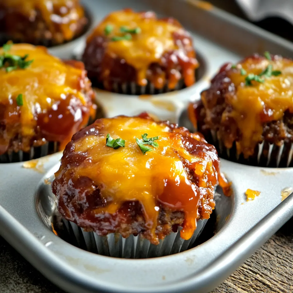 Cheddar Barbeque Mini Meatloaf Cups Easy