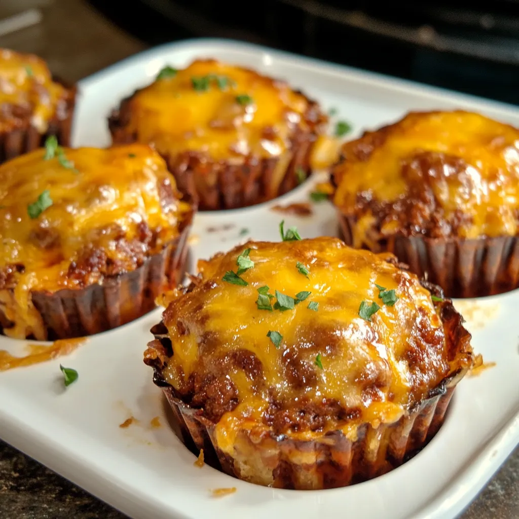 Cheddar Barbeque Mini Meatloaf Cups Healthy and Delicious