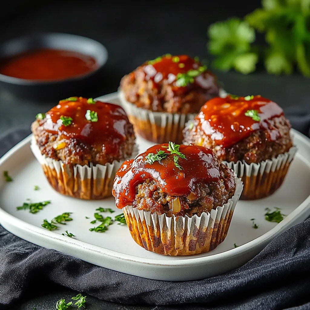 Cheesy BBQ Meatloaf Muffin Recipe