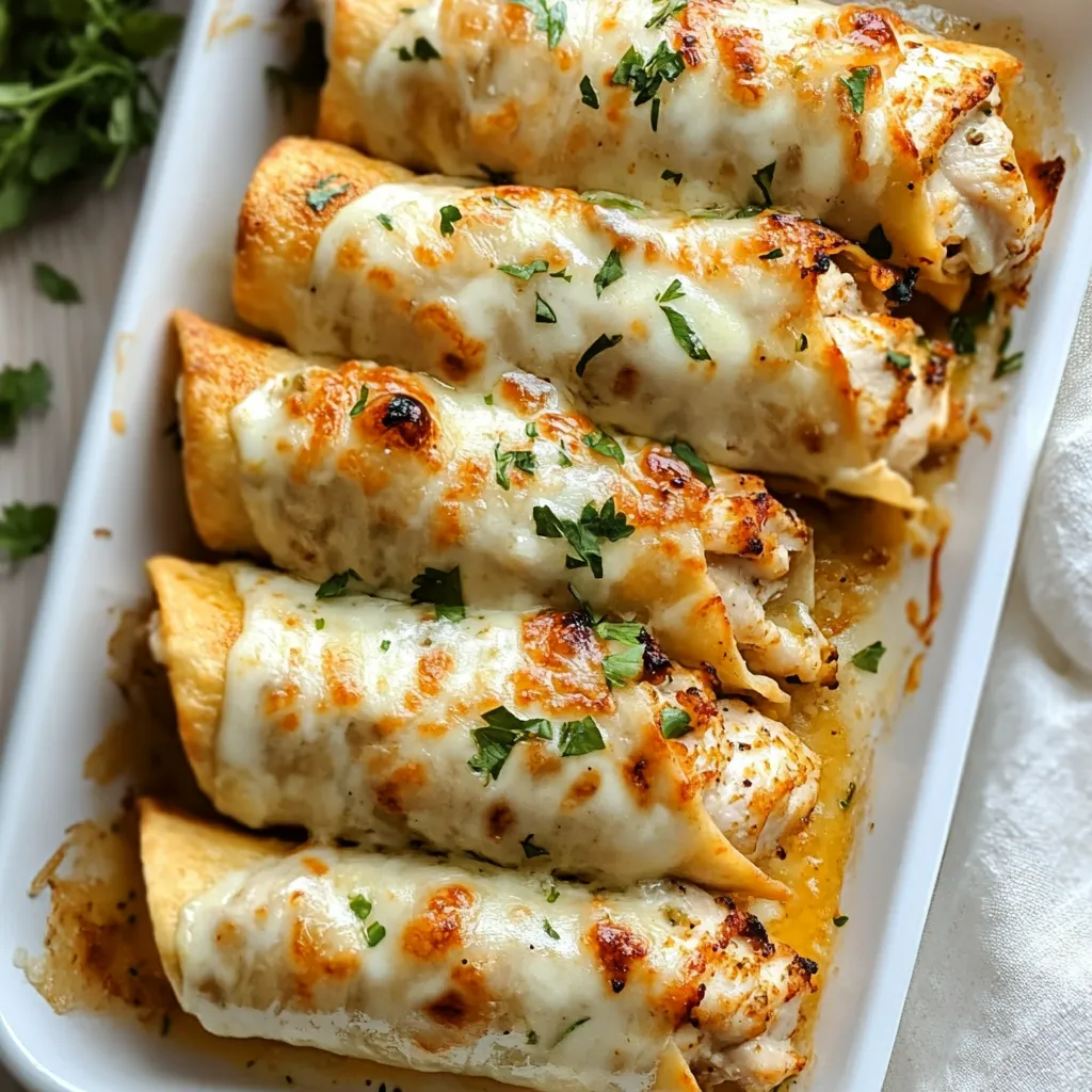 Cheesy Garlic Chicken Wraps Air Fryer