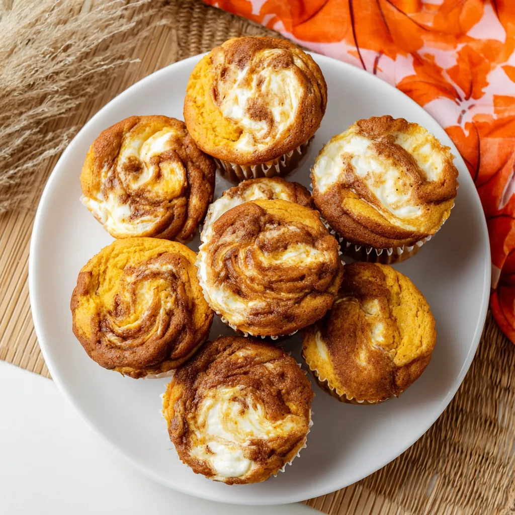 Easy Pumpkin Cream Cheese Swirl Muffins