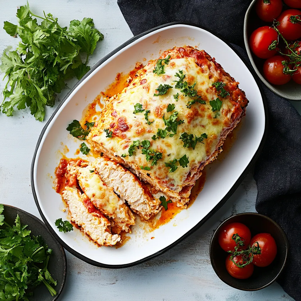 Easy and Healthy Cheesy Chicken Meatloaf