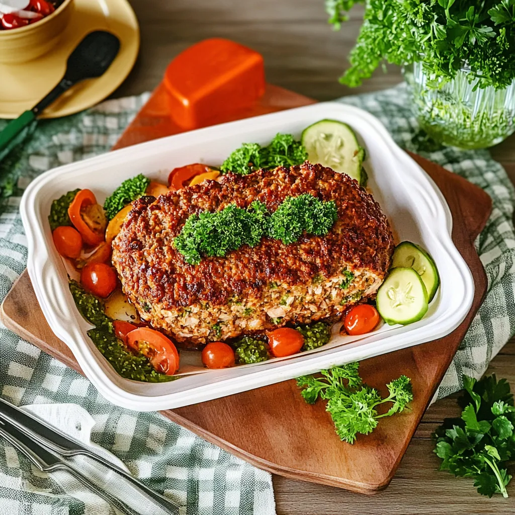 Easy and Healthy Ground Chicken Meatloaf