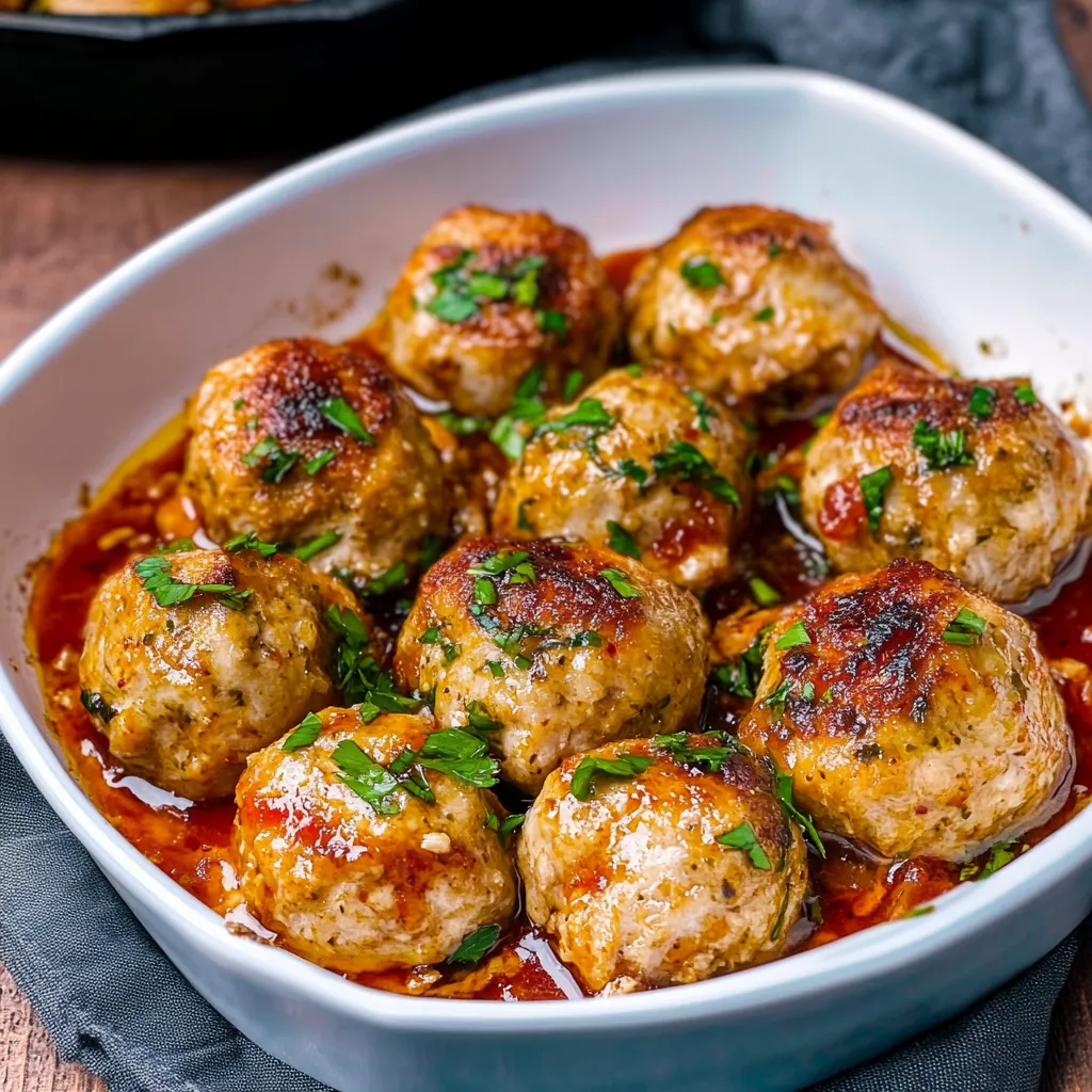 Easy and Healthy Juicy Baked Chicken Meatballs