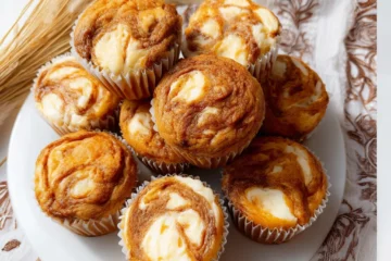 Healthy and Delicious pumpkin Cream Cheese Swirl Muffins