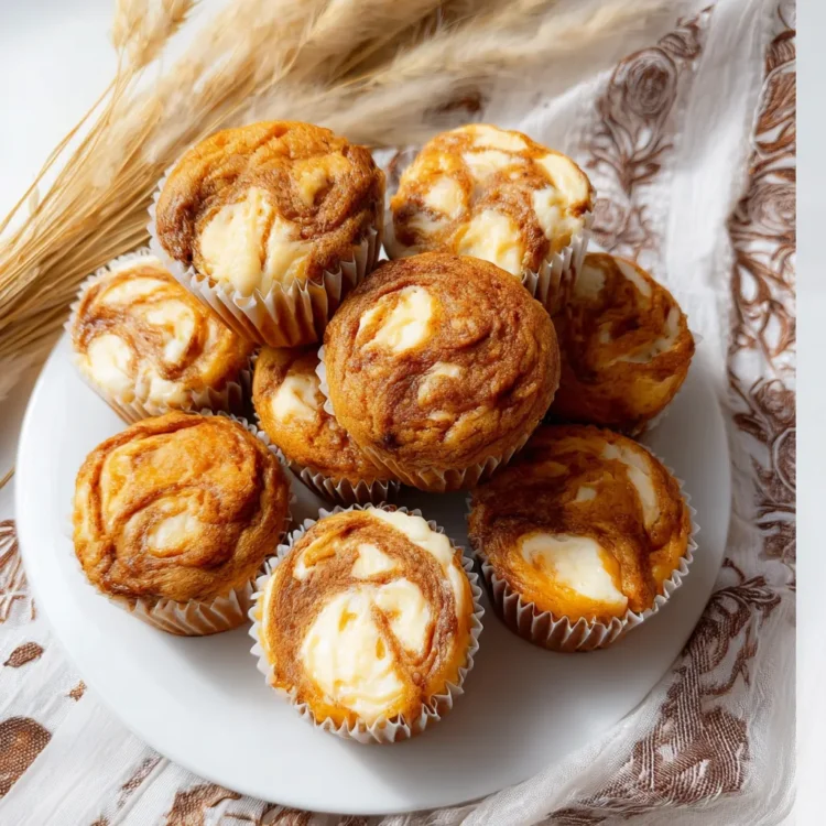 Healthy and Delicious pumpkin Cream Cheese Swirl Muffins