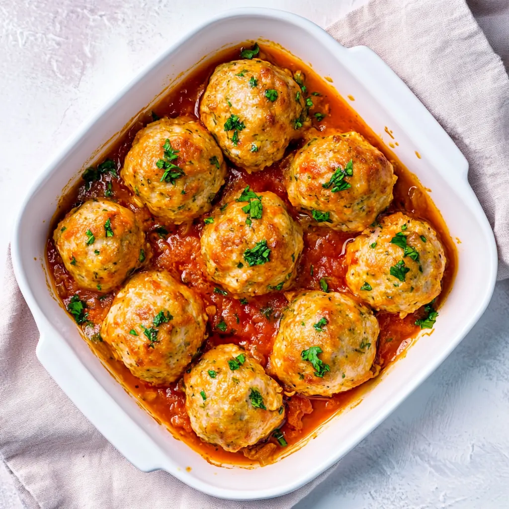 Juicy Baked Chicken Meatballs Easy Recipe (2)