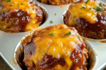 Perfect Cheddar Barbeque Mini Meatloaf Cups