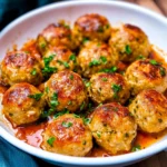 Quick Juicy Baked Chicken Meatballs