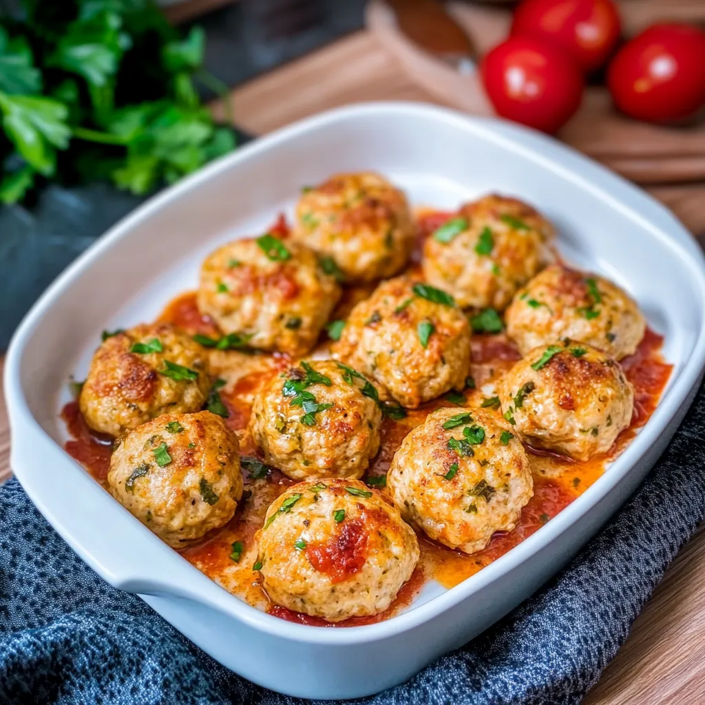 Sweet and Delicious Juicy Baked Chicken Meatballs