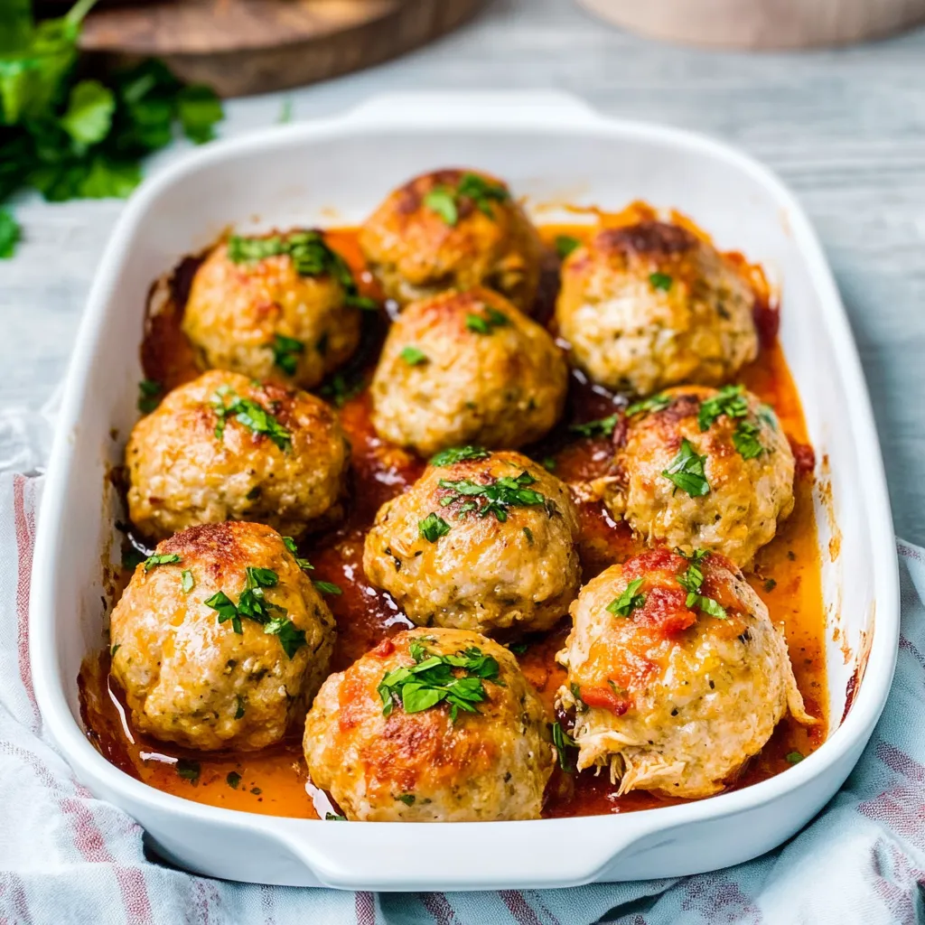 Sweet and Delicious Juicy Baked Chicken Meatballs