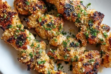 Air Fryer Garlic Parmesan Chicken Skewers Recipe