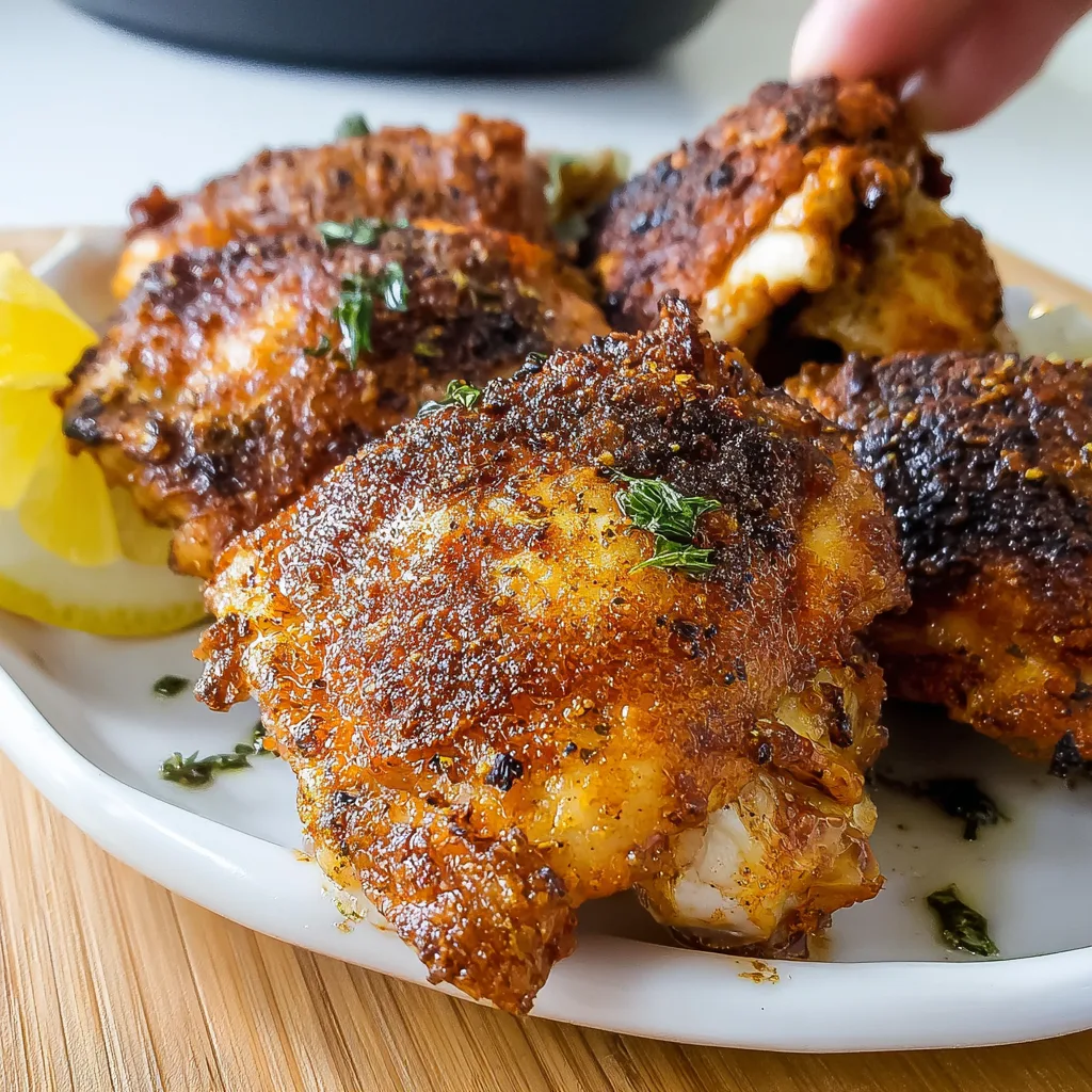 Juicy and Crispy Air Fryer Thighs