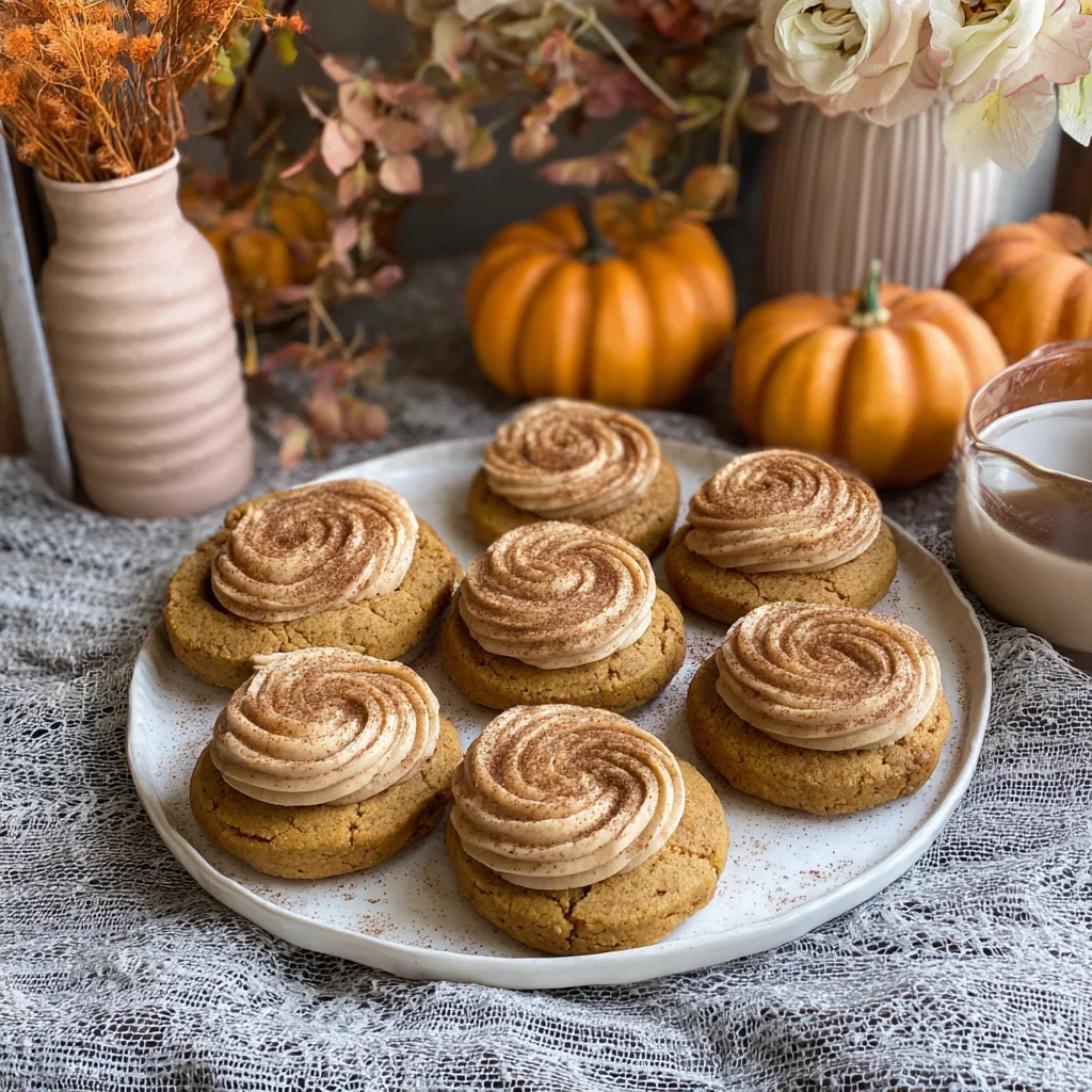 Best Soft Pumpkin Cookies with Cinnamon Frosting