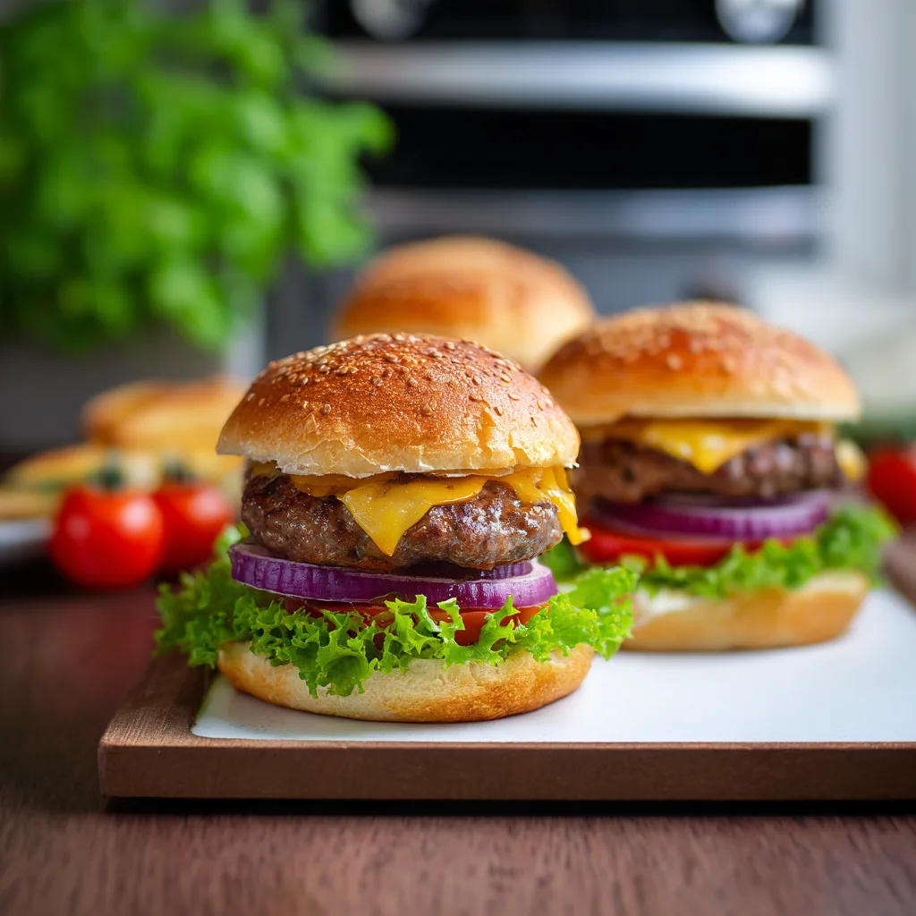 Crispy Air Fryer Hamburgers 