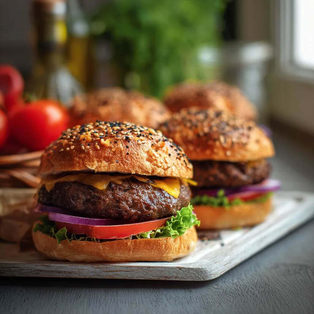 Crispy Air Fryer Hamburgers 