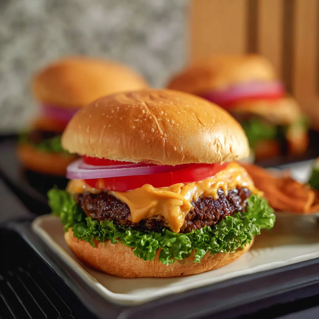 Frozen Burgers in Air Fryer