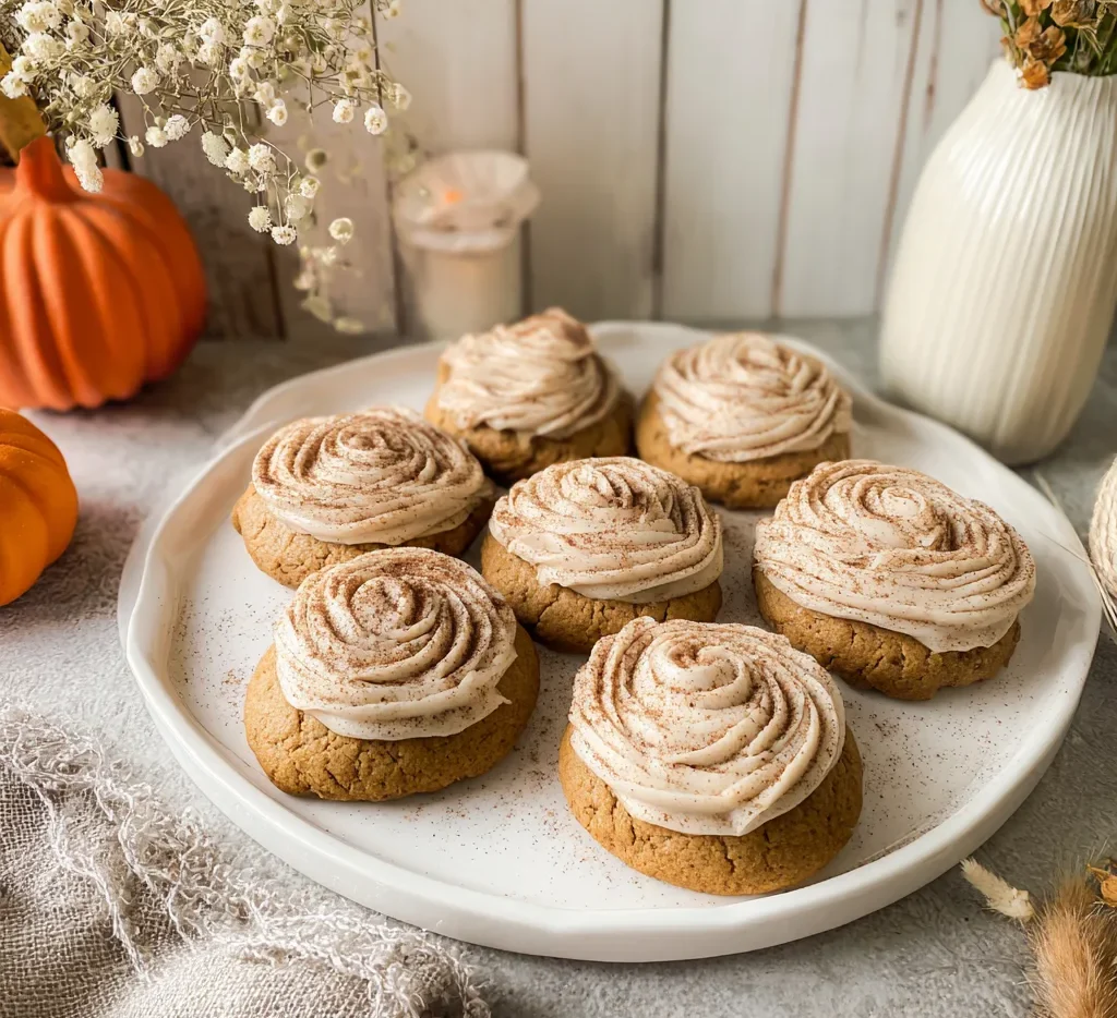 Guick Soft Pumpkin Cookies with Cinnamon Frosting