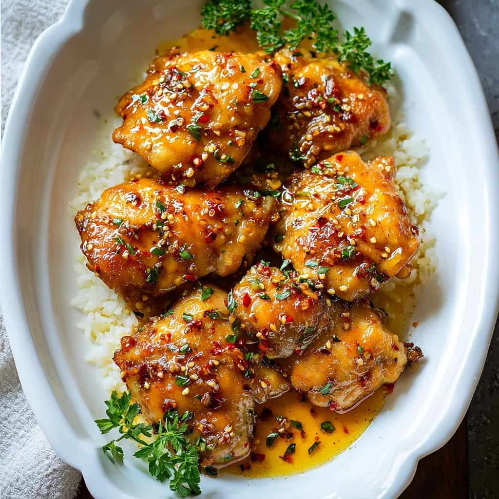 Healthy Honey Garlic Chicken Thighs