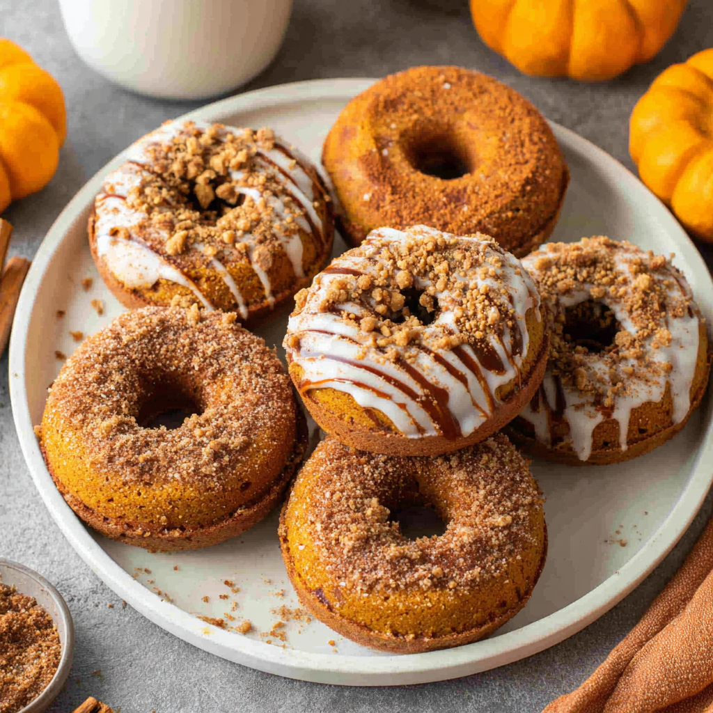 Healthy and Delicious Pumpkin Spice Donuts Baked Recipe