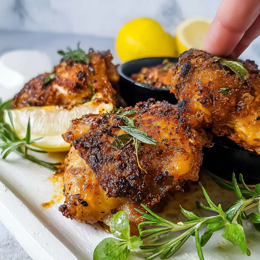 Juicy and Crispy Air Fryer Thighs Recipe