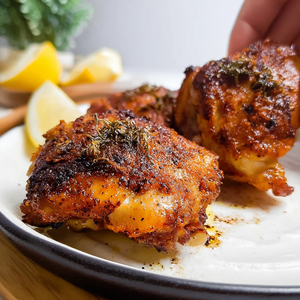 Juicy and Crispy Air Fryer Thighs