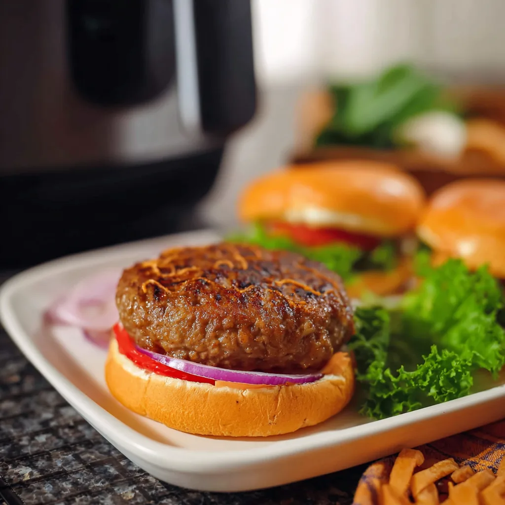 Perfect Frozen Burgers in Air Fryer