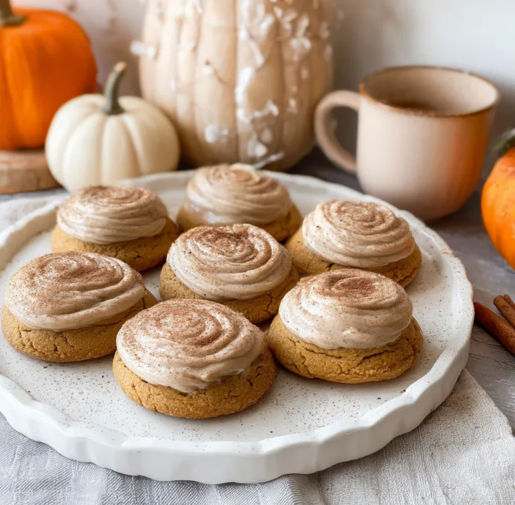 Perfect and delicious Soft Pumpkin Cookies with Cinnamon Frosting